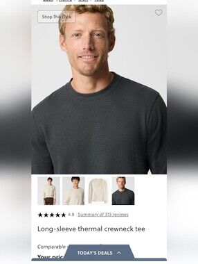 J. Crew Men's Longsleeve Thermal Crewneck. New With Tags!